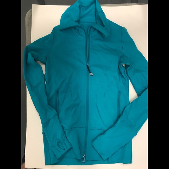 Lululemon stride jacket , great condition , teal - Picture 3 of 5